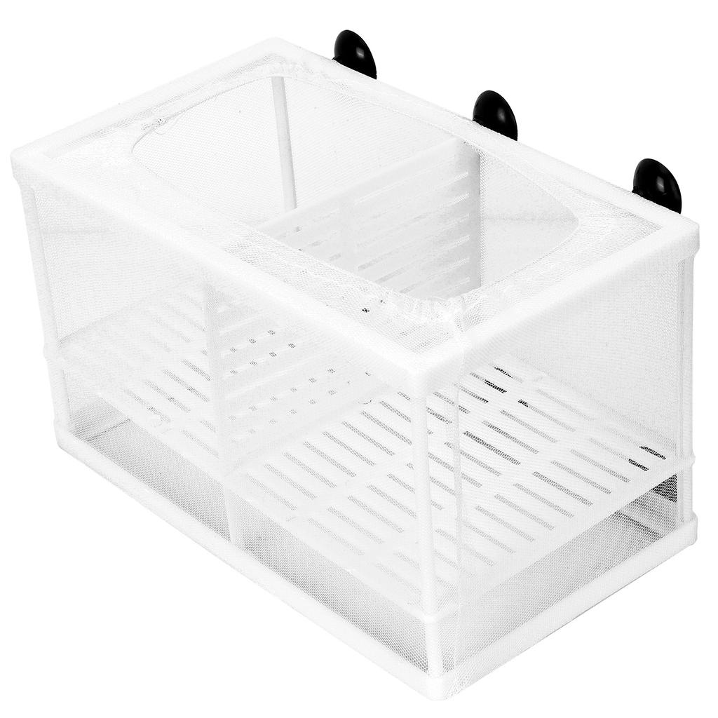 Aquarium Fish Breeder Box Isolation Box Breeder Hatchery Incubator with Suction CupL (with Partition)