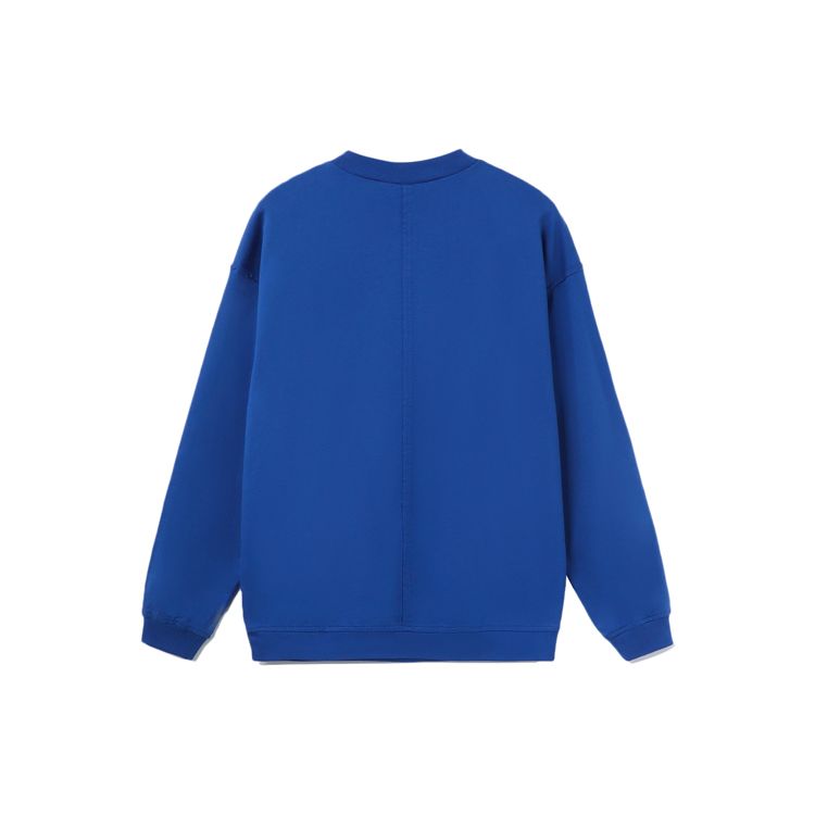 Li Ning Sports Basketball Series Loose Fit Pullover Sweatshirt Unisex Sweatshirt Blue AWDRA57-8