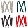 Suspenders Men Adjustable Elastic X Back Pants Women Suspender for Trousers 2.5CM Width 4 Clips Adjustable Elastic Back Braces