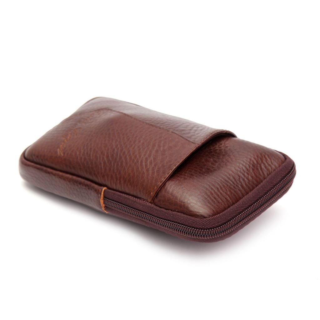 Herren Echtleder Slim Bauchtasche - Lässige Rindsleder Gürteltasche für Outdoor-Einsatz