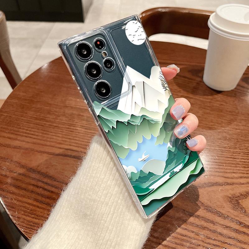 Snow Mountain Scenery Case For Samsung Galaxy S26 Ultra S25 FE S24 S23 S22 A54 A15 A35 A55 A16 A36 A56 A17 A37 A57 5G Cover