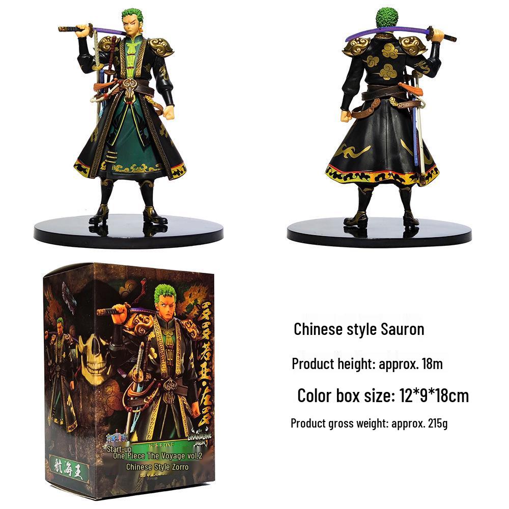 One Piece Chinese Style Roronoa Zoro & Luffy Anime Figure Ornament Boxed Model