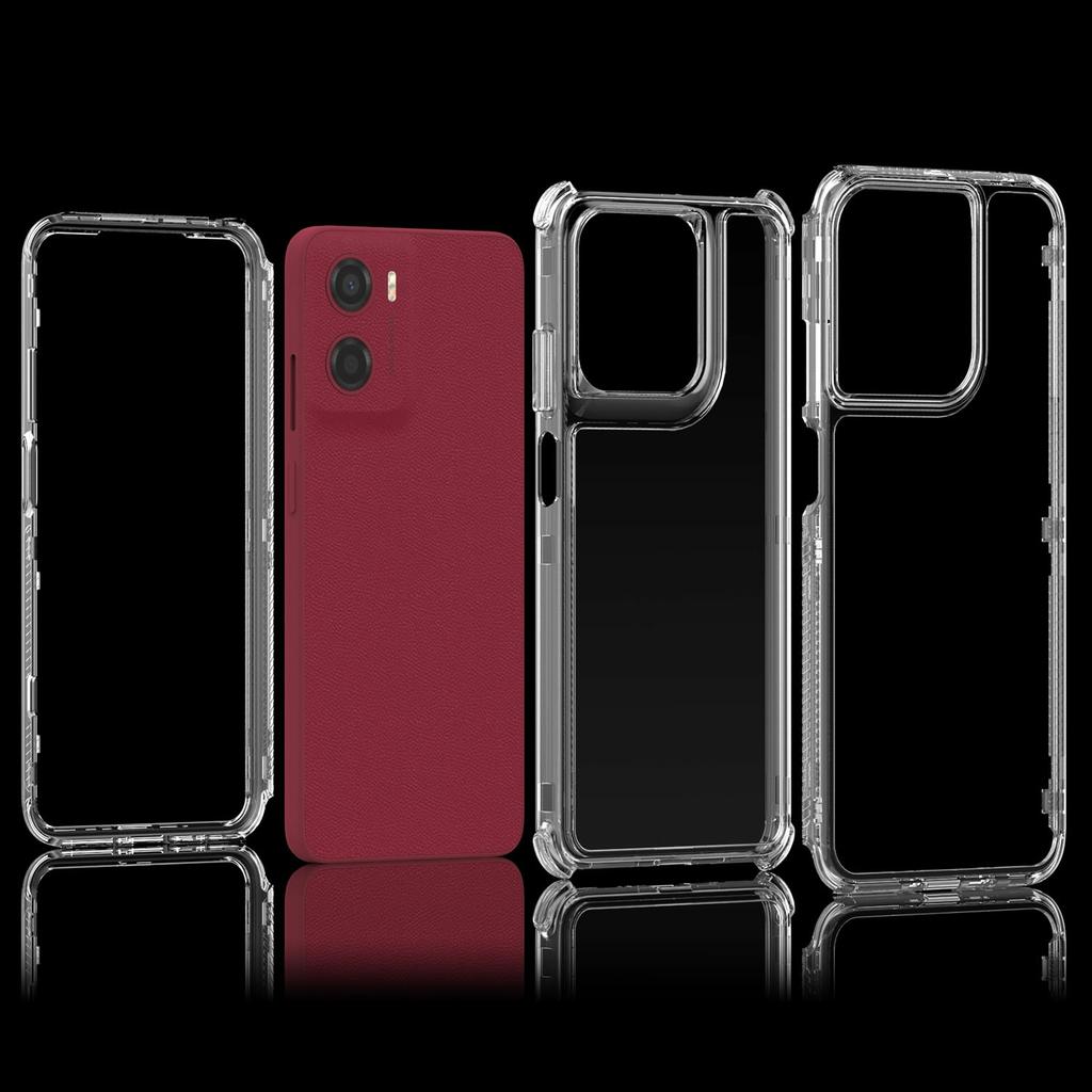 3 in 1 Detachable Case for Motorola Moto G05 4G/G15 4G/E15 4G Anti Drop Clear PC+TPU Phone Back Cover