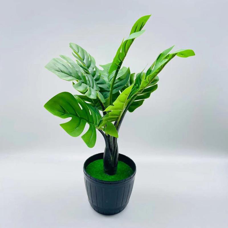 Leaf Taro Simulation Monstera Deliciosa Artificial Plant Bonsai Decor Indoor