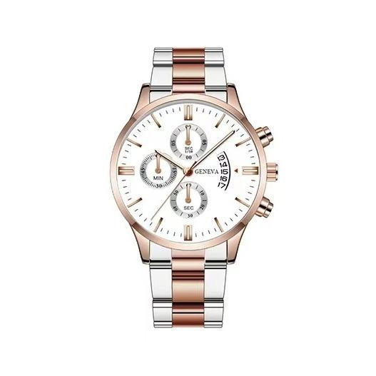 Source A Large Number Of Three-Eye Six-Pin Calendar Steel Belt Men'S Watch