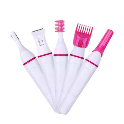5 in 1 Damen-Haarentfernungsrasierer, Epilierer für Frauen, Augenbrauen-Trimmer, Ladyshaver, Haarentfernungsrasierer, Gesichts-Depilador, Bikini-Enthaarungswerkzeug