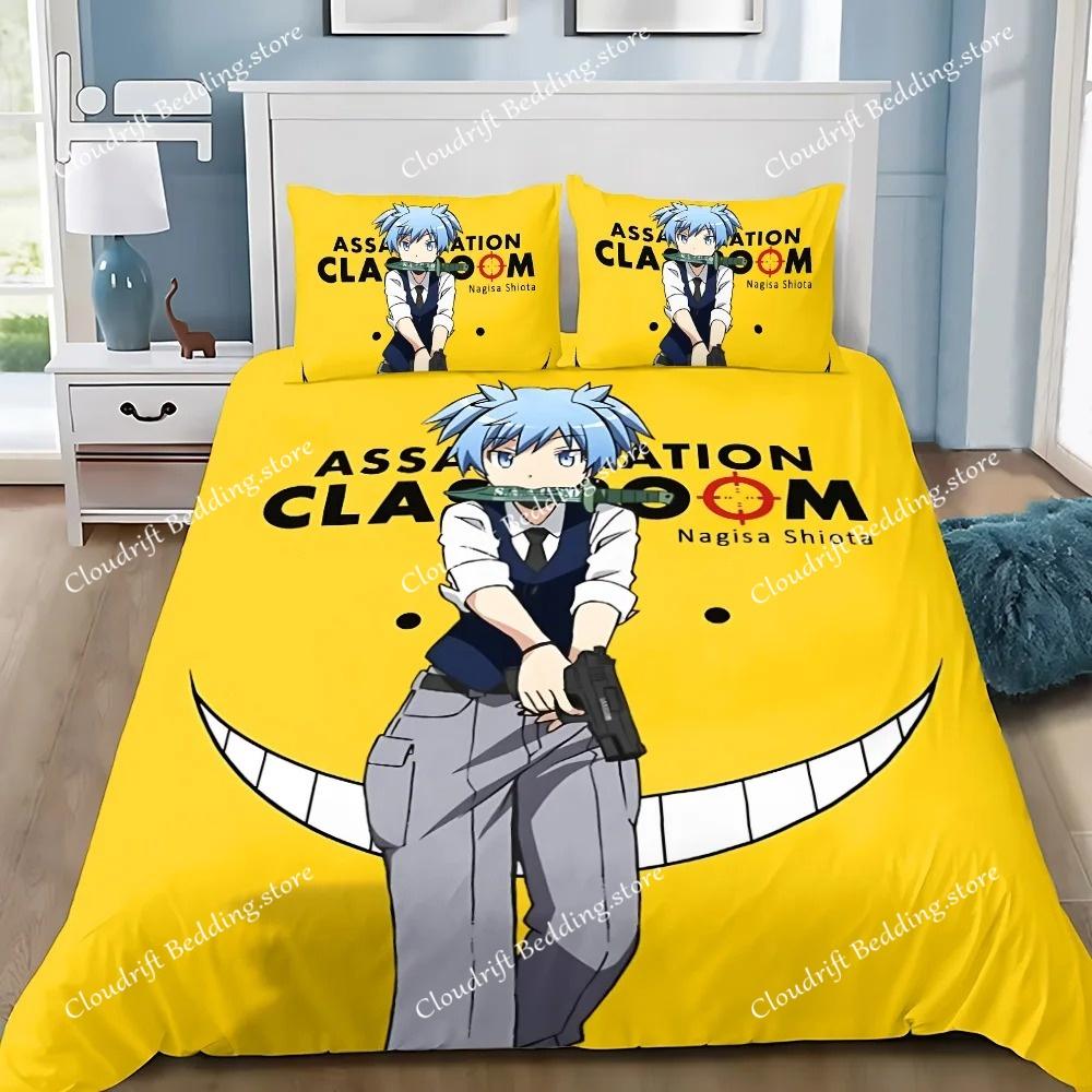 New 3d Printed Anime Assassination Classroom Duvet Cover Pillowcase Bedding Set Adult Boy Girl Bedroom Decoration Children Gifts