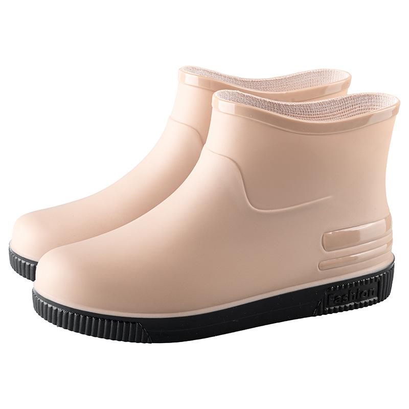 Simple and Fashionable Short Women's Rain Boots Non-slip Rain Shoes Waterproof Boots Women's Water Shoes Rubber Shoes