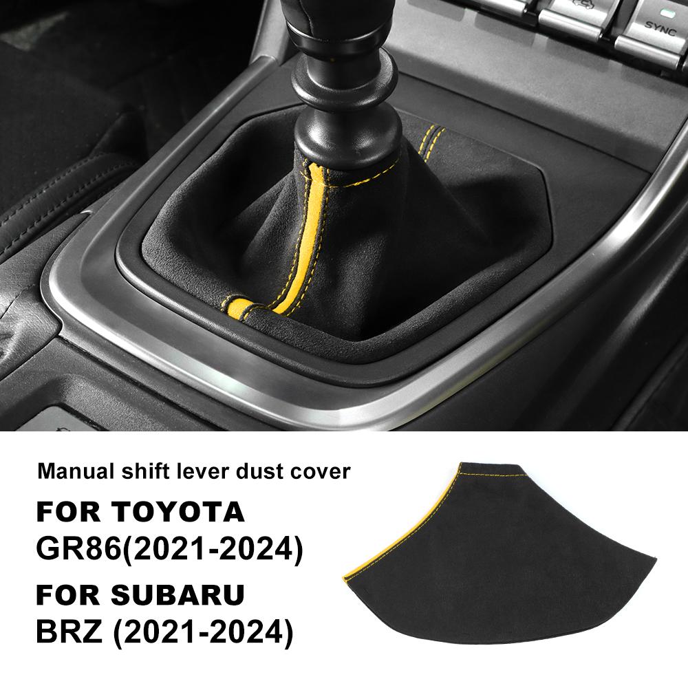 

Премиальная замша для Subaru BRZ ZD8 Toyota GR86 ZN8 2024 2025 Автомобильная ручка КПП с чехлом RHD LHD Аксессуары жёлтый