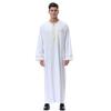 Men's Embroidered Zipper Robe - Middle Eastern Style, Spring/Summer