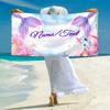 1PC Custom Name Mermaid Fantasy Underwater Scene Beach Towel Highly Absorbent And Sand-Resistant Towel for Swimming, Pool, Yoga, And Travel Lightweigh
