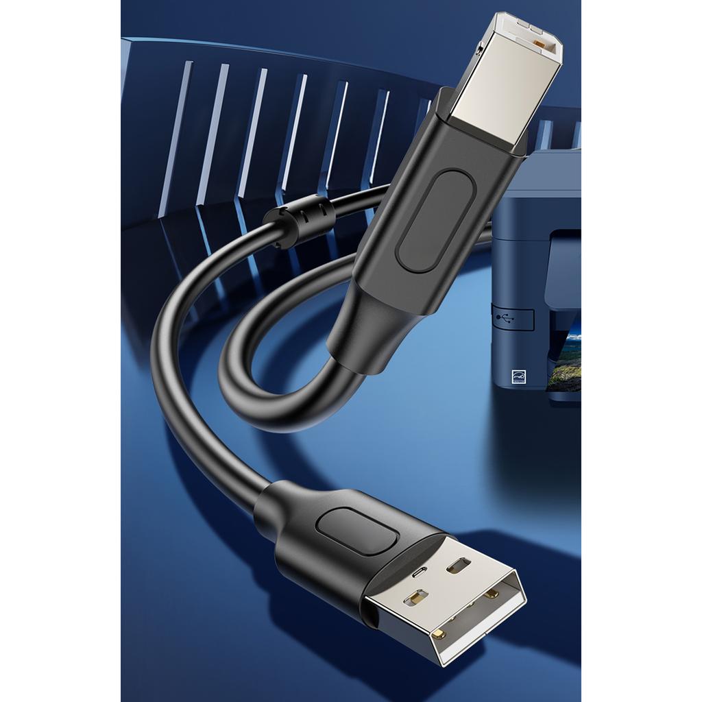 USB Printer Cable USB 2.0 to USB B Type B Male Cable Scanner Cord for Printing Laptop Computer Musical Keyboard