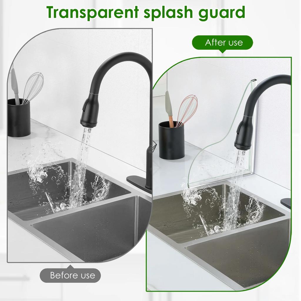 2Pcs Waterproof Acrylic Shower Splash Guards Transparent Reusable Bathtub Water Guards Wear Resistant Tub Corner Guards for Tub