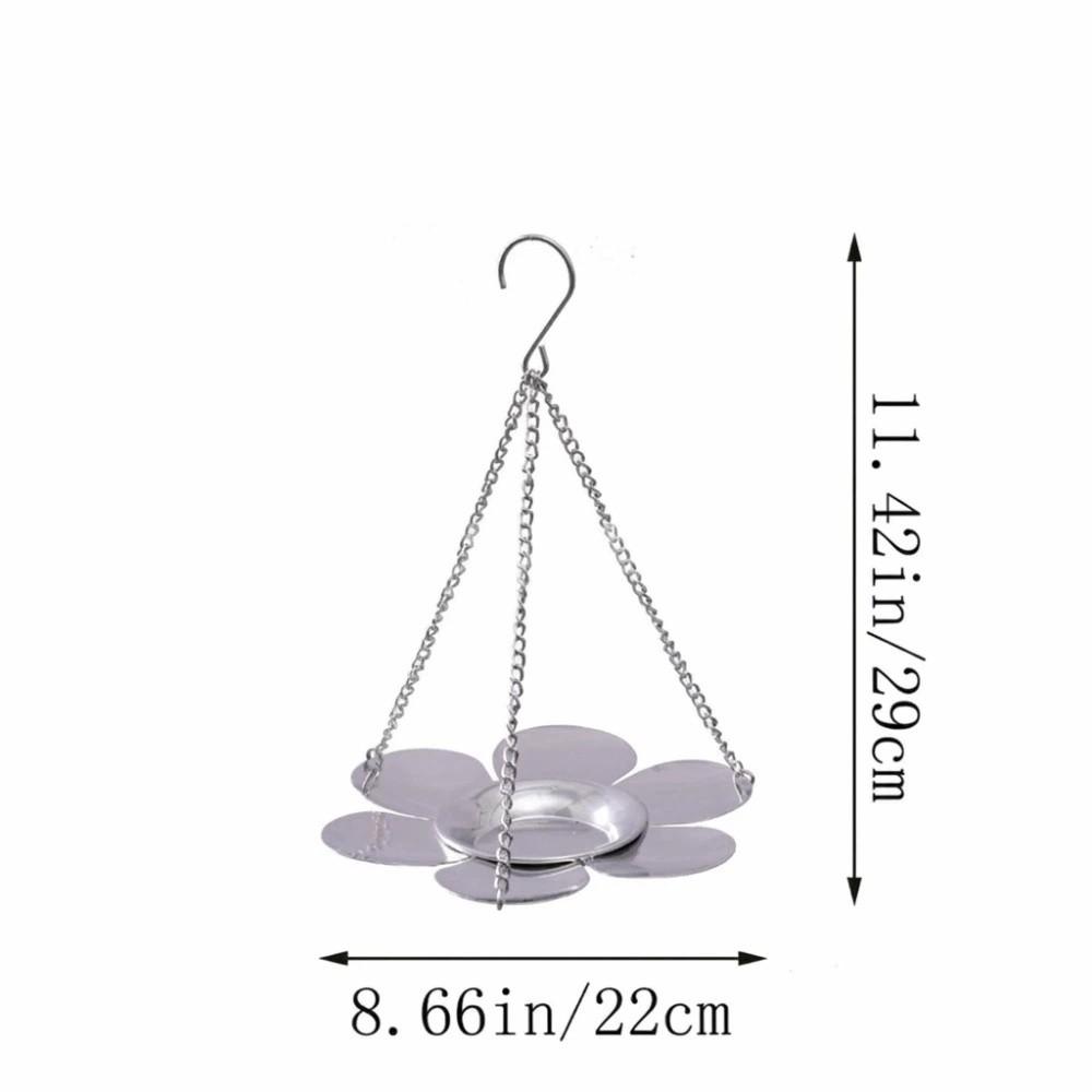 Metal Tray Hanging Bird Feeder Large Capacity Bird Bath Parrot Feeding Station  Garden Decoration