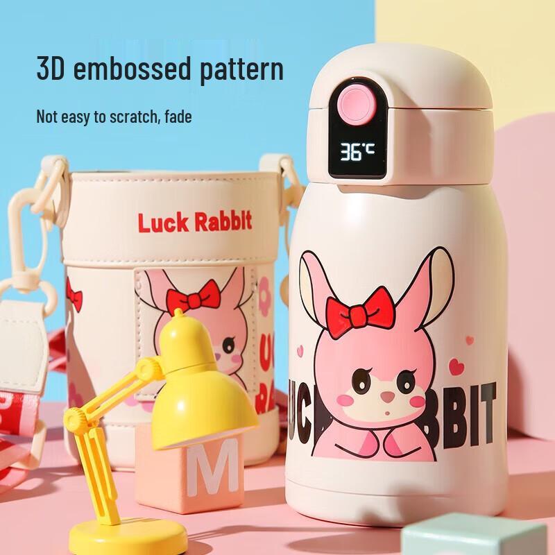 Beiju Xiong Children s Lucky Rabbit Insulated Water Bottle with Straw