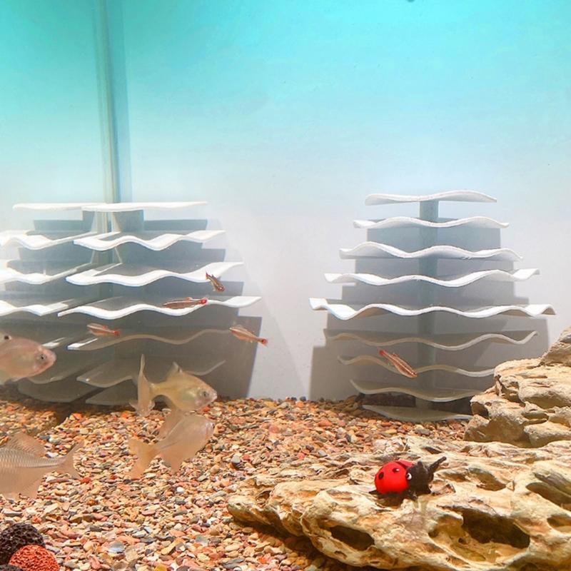 Multi Tiers Corner Shelter for Shrimp Breeding and Hidings 3D Printing Habitats Resting Place for Aquariums Enthusiasts
