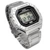 CASIO Standard Digital Wristwatch W-218HD-1AV Mens Cheap Chipukashi Metal Band Silver Overseas Model