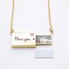 Rectangle Locket Necklace Photo Locket Pendant Necklace Memory Locket Necklace Keepsake Gift