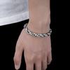 Fine-textured titanium steel bracelet for men, simple and stylish twisted chain, high-end versatile personalized design, women's hand accessory