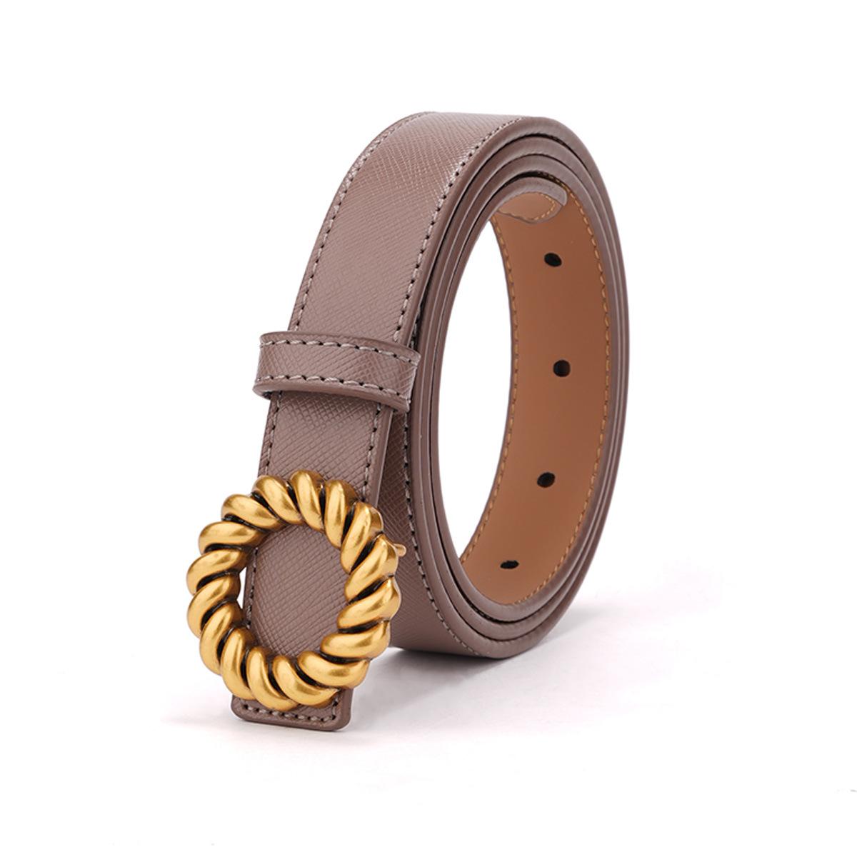 

Женский ремень из натуральной кожи, коровья кожа, простой и модный, сочетающийся с повседневными брюками, джинсами, декоративный женский ремень 105cm