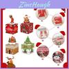 Christmas Themed Pattern Paper Box Set Holiday Decoration Props For Holiday Celebrations