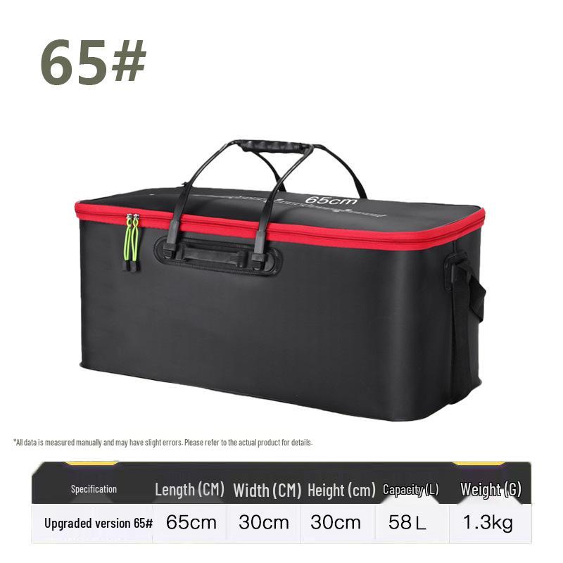 Portable Foldable Fish Bucket: Multi-functional Fish Keeper with Hand-Held & Shoulder Strap for Fetching Water and Fishing.