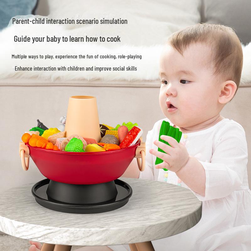 "Drehendes Küchenspielset": Babysimulationsspieße & Hot Pot"