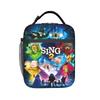Sing Movie Characters Lunch Bag  Funny Lunch Box Travel Portable Thermal Lunch Bags For Women Oxford Print Cooler Bag