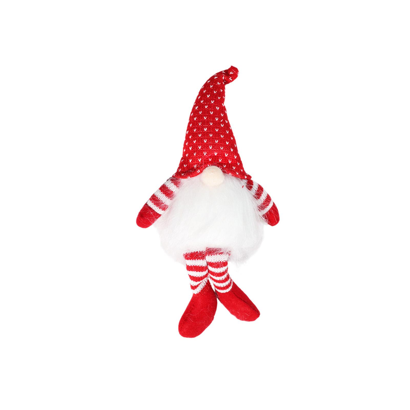 

Christmas Sequin Striped Faceless Doll Decoration Home Party Knitted Gnome Ornaments One Size