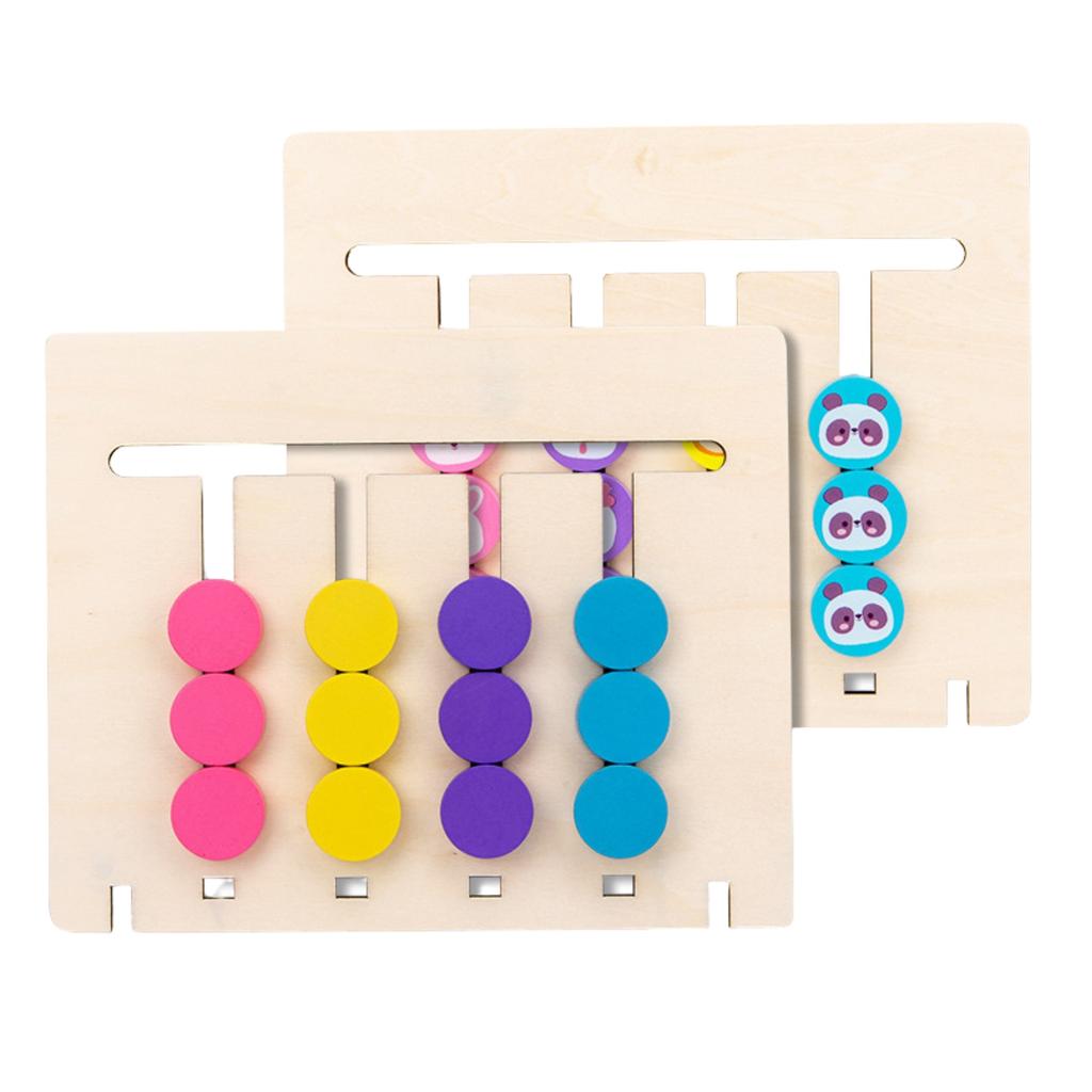 Lernspiel Montessori Set Tierblöcke Farbzuordnung