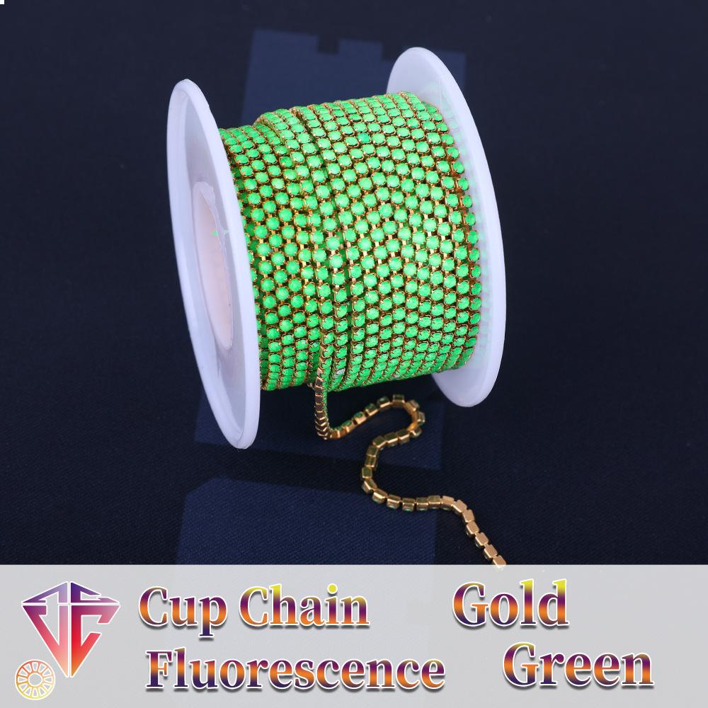 Catena ad Artiglio Fluorescente da Boutique Weichen, Catena Mocha Criptata, Trapano Luminoso, Catena di Diamanti Flash, Accessori di Abbigliamento Fai da Te