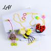 Portable Cat Toys for Pouncing And Gripping Bungee Plush Toy Pull String Bouncy Dangler Interactive Kitten Mouse Toy with Elastic Hanging Bouncing