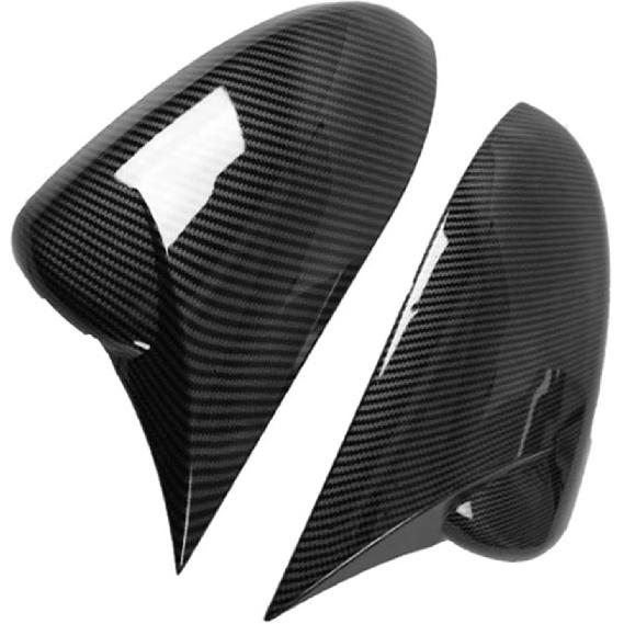 Carbon Fiber Pattern Bright Black Car Side Mirror Cover Rear View Mirror Housing Caps Fit for Chevy Cruze 2009-2014(Carbon Fiber Black)