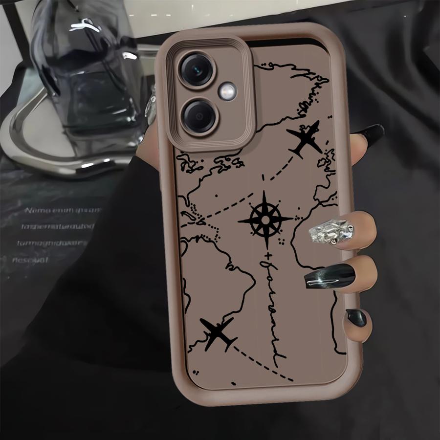 

Phone Cover Case for Xiaomi Redmi Note 14 Pro Plus 12S 11S 9s 11 10S 12 Note 13 10 Airplane Route Redmi Note 13 Pro 4G