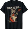 Rock and Roll Gitarre Katze Vintage ROCK Gitarrist Katze T-Shirt