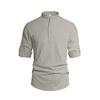 New Men's Casual Blouse Cotton Linen Shirt Loose Tops Long Sleeve Tee Shirt Spring Autumn Casual Handsome Men's Shirts