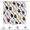 Rock Out With Your Guitars: Electric Guitar Pattern Shower Curtain Music Lover'S Decor For Bathroom Or Kitchen