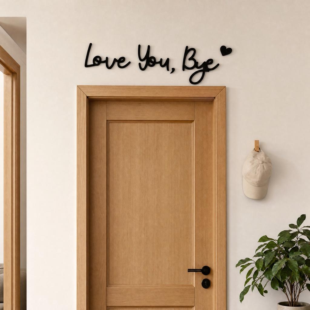 Décoration Murale Love You - Panneau Amovible Sincère pour Chambre à Coucher Salon