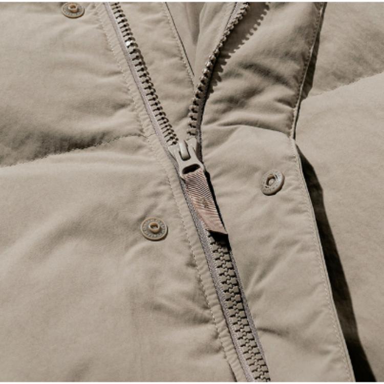 Uniqlo FW23 U Series Solid Color Casual Layered Padded Loose Versatile Warm Comfortable Zip Jacket Men Jackets Light-Beige 462851-30