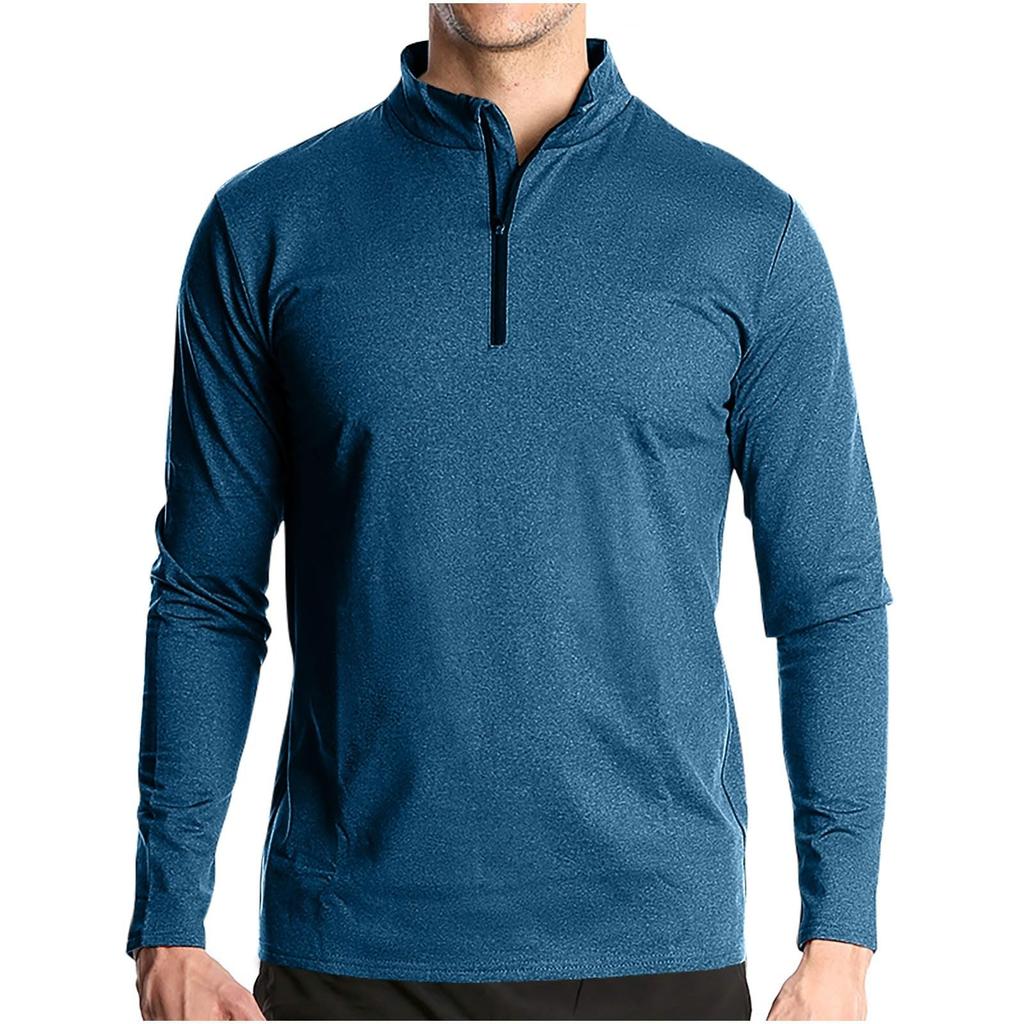Men's Pullover Sweatshirts Stretch E Lined Long Sleeve Workout Golf Shirt