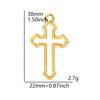 5Pcs Crosses Pendant Charms For Jewelry Making Supplies Christ Handmade Necklace Earrings Charm Gold Color Accessories Wholesale
