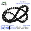 Double Sided Toothed Synchronous Belt D8M Pitch 8MM Perimeter=D8M536~D8M1216 Bandwidth 10mm 25mm 30mm Rubber Black Conveyor Belt
