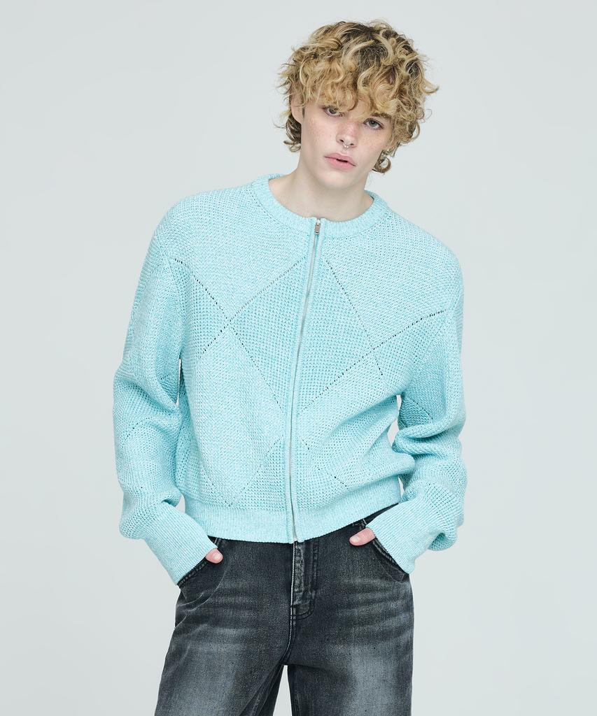 Instantfunk Men'S Zip-Up Cardigan - Mint