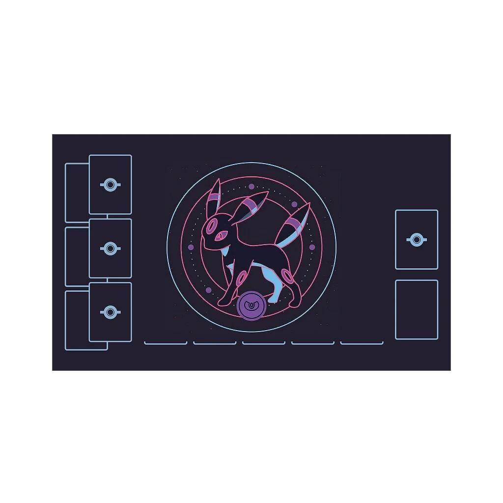 Models mm Diy Pokemon Play Mat Umbreon Sylveon Espeon Battle Card Mat Self Made Nonslip Rubber PTCG Battle Mat