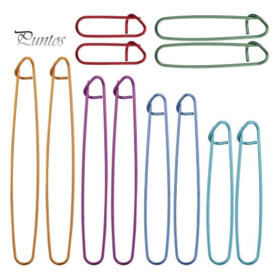 

12 шт. держатели для вязания, алюминиевые швейные нити, маркеры для стежков, цветные держатели для кос для шитья 12pcs