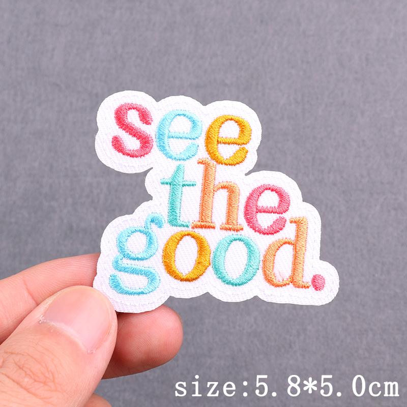 Letters Slogan Embroidery Patch Iron On Embroidery Patches For Clothing Thermoadhesive Patches On Clothes Book Lover Patch Decor
