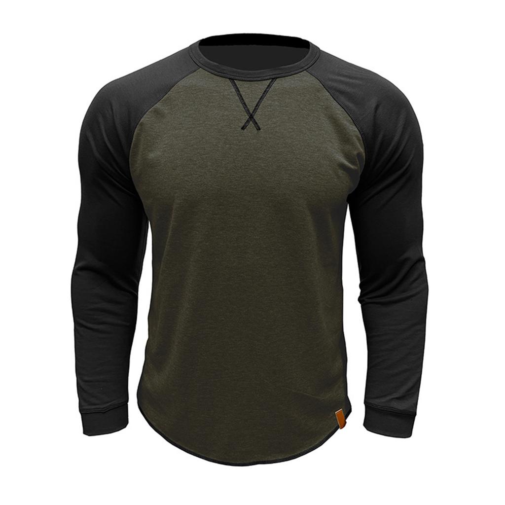 Men'S Button Up Long Sleeved Fashionable Casual Sports Top