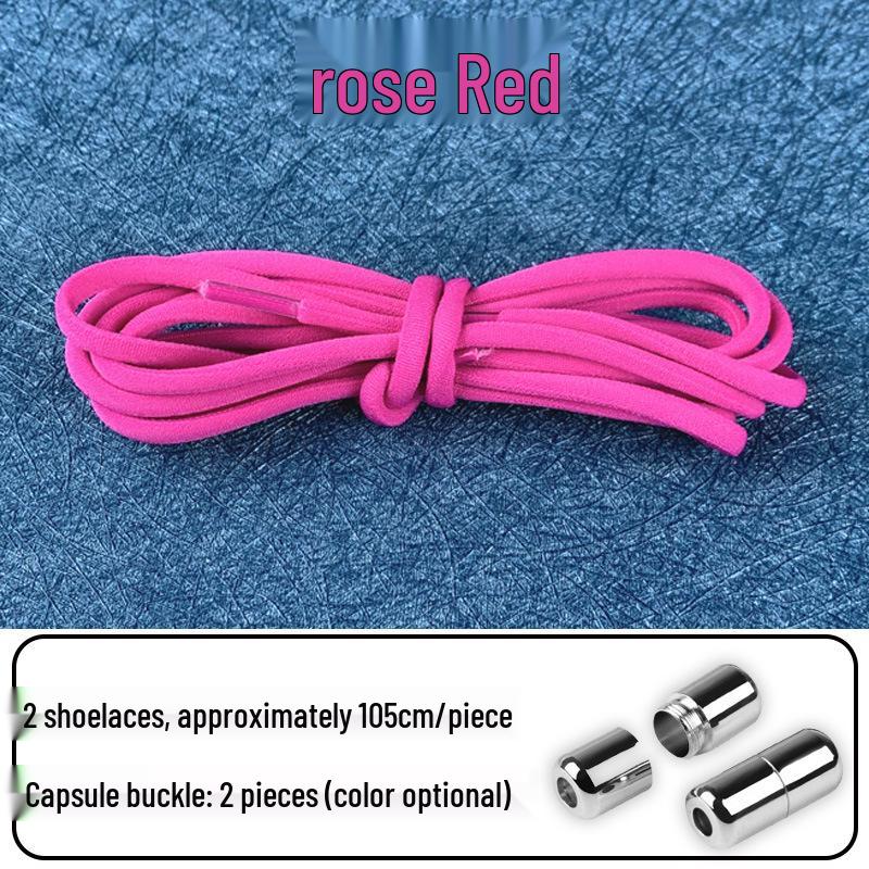 No-Tie Black and White Elastic Shoelaces with Metal Buckle for Adults and Kids