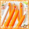 4 Pcs Retractable Gel Pen Smooth Writing Tool Carrot Gel Ink Pen with Comfortable Grip For Students