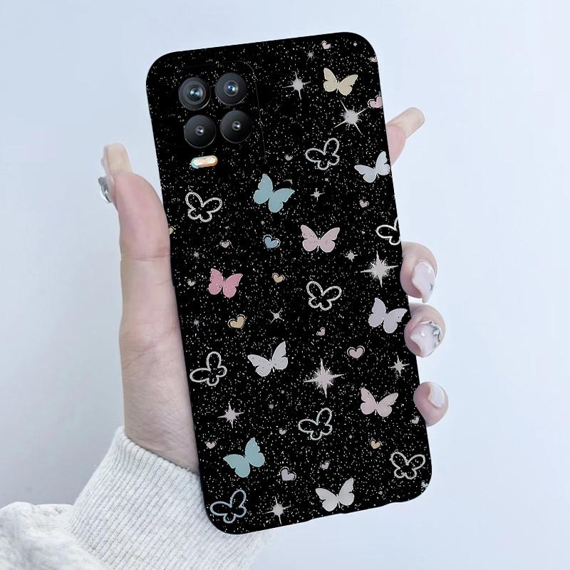 For Realme 8 Pro Case RMX3085 Soft TPU Silicone Cover Cute Cartoon Panda Phone Case For Oppo Realme8 4G 5G RMX3081 RMX3241 Funda
